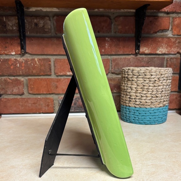 Lime Green Ceramic 5 x 7 Picture Frame Glossy Finish Total Size Of Frame 9 x 11 - Picture 8 of 9